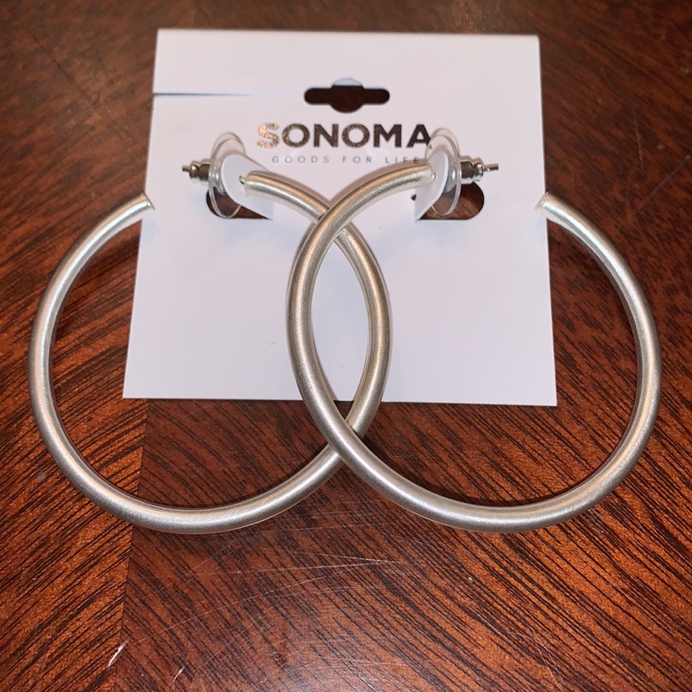 Silver Hoops - Picture 2 of 5